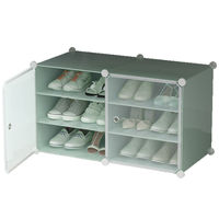 Meuble à chaussures moderne et minimaliste en plastique, anti-poussière, grande capacité de rangement, pour entrée, balcon ou sous lit