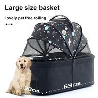 Poussette pour animaux de compagnie poussette pour chien chat avec panier de rangement pliable léger chariot de transport de chien poussette de Jogging