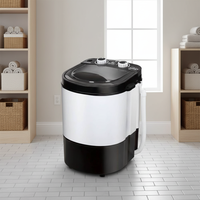 Mini lave-linge électrique portable pour la maison, 4,5 kg, semi-automatique, pour laver les sous-vêtements et les chaussettes, utilisation hôtelière
