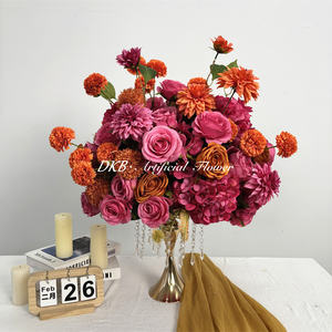 Elegante centro de mesa con bola de flores rosas para decoración de restaurantes - Product Image 6