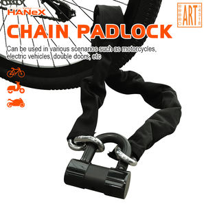 Crochet de sécurité en acier renforcé et durci, tissu, 12 mm, cadenas de chaîne pour moto, vélo, alarme 120 dB, <span class=keywords><strong>antivol</strong></span>, cadenas de chaîne - Product Image 2