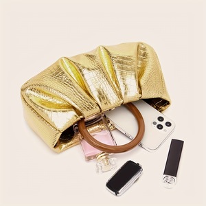 Cloud Pouch <b>Bag</b> for Women Ruched <b>Bag</b> Dumpling Handbag Design Shoulder <b>Clutch</b> Purse Mini Chic Top Handle <b>Bag</b> - Product Image 4