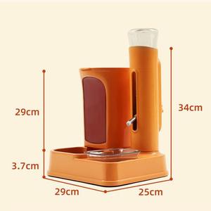 Distributeur de nourriture et d'eau combiné pour animaux de compagnie, type poteau, sans mouillement de la gueule, pour chats et chiens - Product Image 4