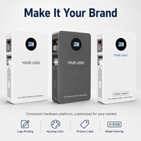 Batterie LiFePO4 OEM 5,12 kWh 51,2 V 100 Ah murale pour stockage d'énergie, marque privée, logo personnalisé, BMS pour solaire domestique