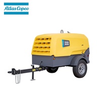 Compresseur d'air diesel Atlas Copco monté sur remorque, 7 bars, portable, pour marteau-piqueur - Offre Spéciale