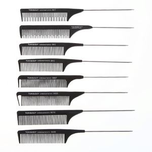 Échantillon gratuit Peigne noir pour couper les cheveux en carbone Anti-statique Poussez - Tondez le peigne à main - Product Image 3