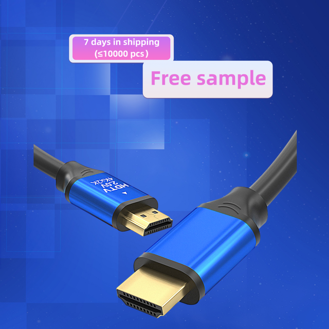 Wholesale Gold Plated 1.5M 3M 5M 10M 15M 20M 19+1 HDMI 4K Copper Clad Steel OD7.0 HDMI to HDMI Cable 4K Projector TV Video Cable