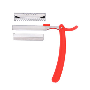 Rasoir pliant à lame en acier inoxydable, tondeuse manuelle pour les sourcils et le corps, pour hommes et femmes, poignée en plastique - Product Image 2