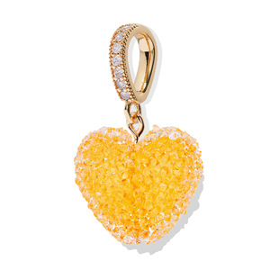 2025 à la mode Macaron couleur coeur <span class=keywords><strong>amour</strong></span> breloques acrylique pendentif collier accessoires <span class=keywords><strong>pour</strong></span> femmes fabrication de bijoux - Product Image 6