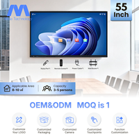 Pizarra Interactiva MIDA 4K de 55 Pulgadas para Educación y Negocios, Pantalla Plana Interactiva Todo en Uno con Android, 20 Puntos Táctiles, Cámara de 13MP y 48MP