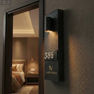 ป้ายเลขห้องพักโรงแรม EZD แบบกำหนดเอง ป้ายเลขห้องพัก 3 มิติ ทำจากสแตนเลสและอะคริลิค สำหรับโรงแรมหรู รีสอร์ท และวิลล่า - Product Image 2