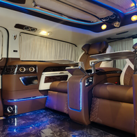Kit de conversion de van de luxe Mocha, écran de séparation, table pliante centrale, cuir Nappa pour Mercedes Vito