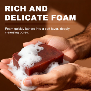 Sapone all'ingrosso di olio essenziale naturale di sandalo, fatto a mano, a base di glicerina vegetale, per tutti i tipi di pelle, per la cura della pelle, saponetta da bagno, OEM - Product Image 3