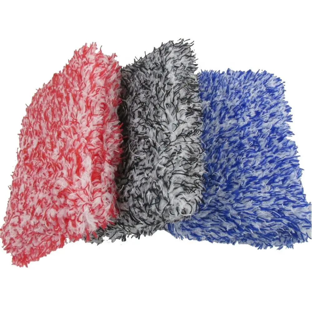 Absorberende Pluche Wasstraat Spons Blok Microfiber Handdoek Coral Fleece Auto Spons