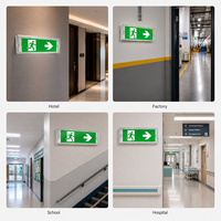 Panneau de signalisation LED d'urgence pour sortie de secours, flèche droite, montage mural, signalisation de sécurité intérieure