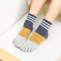 Calcetines de algodón individuales para mujer con separador de dedos, antibacterianos, antiolor, antipilling y transpirables
