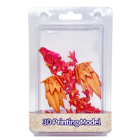 Dragon volant rose imprimé en 3D, à longue queue, avec ailes articulées, jouet anti-stress à articulations mobiles, figurine fantastique, décoration de bureau, cadeau pour tous les âges