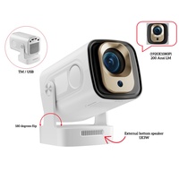 Projecteur LED à contraste élevé 1080P natif 4K HD, WiFi double bande, BT 5.0, projecteur multimédia pour le divertissement à domicile, cinéma intelligent