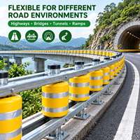 Barrière rotative de sécurité pour autoroute, garde-corps pour courbes dangereuses, haute qualité, galvanisation à chaud, protection IP33, matériau Q235/Q355