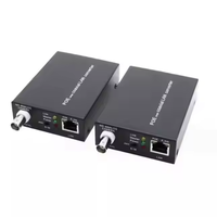 Extensor IP HD sobre coaxial con fuente de alimentación, convertidor EOC de 500M para sistemas de cámaras de seguridad CCTV-Solución de transmisión Ethernet
