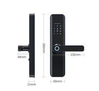 Serrure de porte intelligente Sinovo Tuya TTLock avec application, empreinte digitale, mot de passe numérique pour appartement en bois