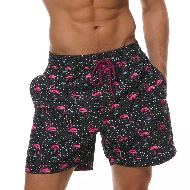 2023 breathable polyester beach shorts men swim trunks wholesale custom fashion swim trunks