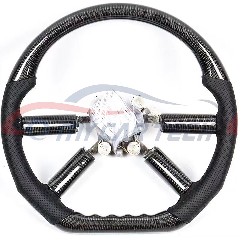 Cubierta Volante Para Jeep Wrangler JK 2007-2010 – 4 Piezas – Fibra Carbono – Plateado – TESIN