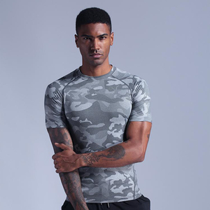 Camiseta deportiva de secado rápido para hombre de alto rendimiento para entrenamientos de gimnasio con tejido elástico de 4 vías - Product Image 3