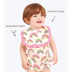 Baberos personalizados para bebé, paquete de 3, de fibra de bambú, estampados, ajustables, para la dentición y alimentación de bebés niñas - Product Image 4