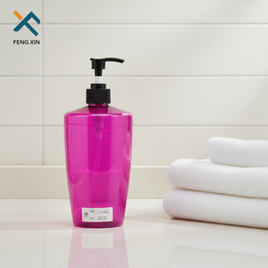 ขวดแชมพูเปล่าขนาด 500 มล. หรูหรา ขวดปั๊มโลชั่นพลาสติก PET ใส พิมพ์สกรีน - Product Image 1