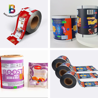 Rouleau de film plastique pour emballage alimentaire avec impression personnalisée Film PET + VMPET + PE en rouleau 6cms emballages de copeaux
