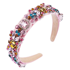 European and American Hair Band Headdress Wild Go Out Baroque Inlaid Color Rhinestone <strong>Ladies</strong> <strong>Headband</strong> / Hairband Women Girl <strong>Lady</strong> - Product Image 6