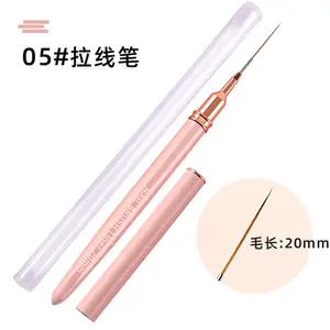 Profession elle Metall griff Nylon Haar 5 Stück Nagel bürste Set Mal linie 9mm Nail Art Liner Pinsel für Nail Beauty Kits