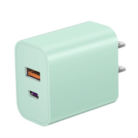 Prise murale universelle Usb c 40w Bloc de charge rapide Adaptateur secteur PD QC 2 ports Multiport Brick Type c Box Chargeur de voyage