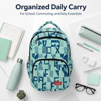 Harga Pabrik Tas Ransel Cetak Geometris Kustom Tahan Lama Multi-Lapisan Tas Ransel Kasual Outdoor untuk Pelajar