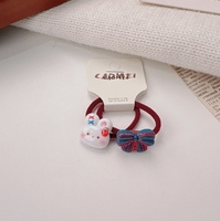 Nouveau serre-tête pour enfants rouge bordeaux - Mignon chouchou lapin et ours