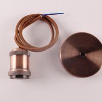 Support de lampe vintage Edison E27/E26 250V plafonnier en métal douille d'ampoule avec style à vis