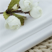 Tissu sergé chevron en coton blanc 100/2, matière anti-plis à l'ammoniaque liquide pour chemises professionnelles