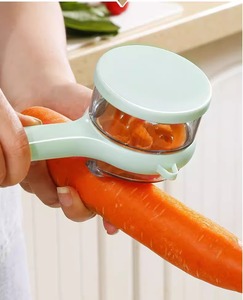Wholesale <b>Bamboo</b> Foldable Kitchen Manual Multifunction Large Capacity Storage Fruit Vegetable Peeler Peeling Knife <b>Container</b> - Product Image 2