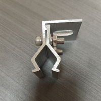 Pince de fixation pour panneau solaire AL6005-T5 anodisée, support de montage PV pour toiture en tôle pour toitures commerciales et industrielles
