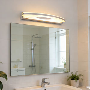 Miroir de maquillage LED en acier inoxydable chromé étanche IP44, luminaire mural moderne pour la maison, l'hôtel, la salle de bain, l'armoire - Product Image 3