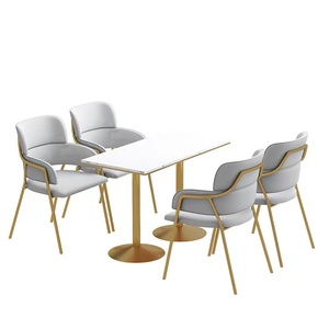 طاولات أريكة عصرية وردية اللون من الجلد ، طاولة أريكة ذهبية من الفولاذ المقاوم للصدأ - Product Image 6