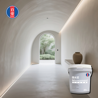 Microciment flexible à haute adhérence BAIDI BD-WSN01 à base de ciment, en noir, blanc mat/brillant, revêtement liquide pour application au sol