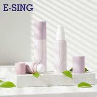 Bouteille d'émulsion rose en plastique PP en forme de U de 30 ml, pompe à vide, marque E-SING, pour crème visage cosmétique, portable, idéale pour les voyages – Fournisseur d'usine