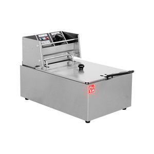 Thương mại truy cập hàng đầu điện khoai tây chiên chiên nồi chiên sâu nhiệm vụ nặng nề chiên Máy 6L Nồi chiên thép không gỉ cung cấp 220V - Product Image 3