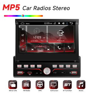 Podofo 7'' Single Din Car Stereo HD MP5 Car Multimedia Player Mirror Link BT/<strong>FM</strong>/UI Colour-Keyed Lamp Manufacturer OEM/ODM - Product Image 4