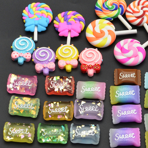 Bán Buôn Mini Kẹo Nhựa Đầy Màu Sắc Cho Hình Ngọt Ngào Thực Phẩm Dễ Thương Charms Cabochon Mặt Dây Trang Sức Vòng Tay Nail Art Keychain - Product Image 2