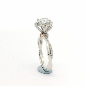 Custom 14K/18K Solid Gold Lab Created Diamond Engagement <b>Ring</b> Classic White Gold Brilliant Cut Unisex Wedding Jewelry IGI - Product Image 2