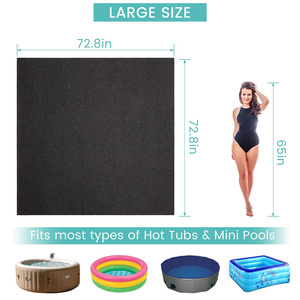 Extra Large Felt Hot Tub Mad Outdoor Indoor Waterproof Slip-Proof Backing PE Spa Pool Ground Base Flooring Protector Mat - Product Image 2