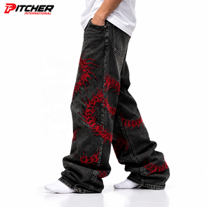 Wholesale Mens Baggy Jeans Cotton Denim Streetwear Fit Custom Logo Private Label Low MOQ - Product Image 3